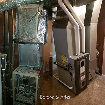 Furnace Installation Before and After